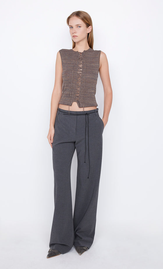 Bec & Bridge Keke Knit Lace Up Top