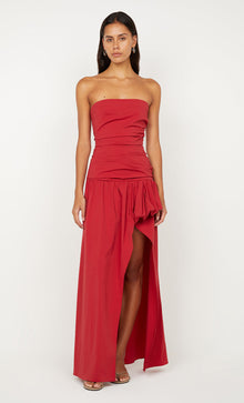  Bec & Bridge Dante Strapless Maxi Dress Cherry