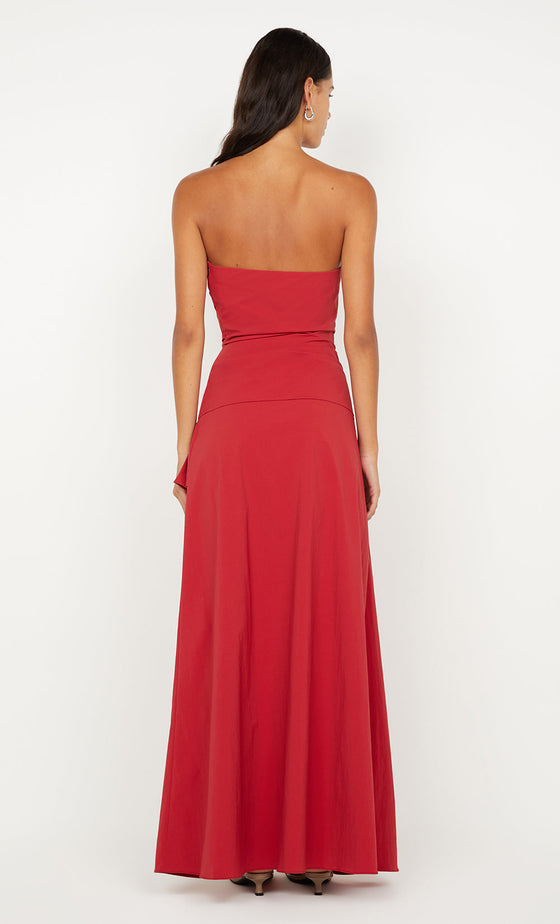 Bec & Bridge Dante Strapless Maxi Dress Cherry