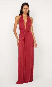  Bec & Bridge Susie Plunge Maxi Dress Cherry