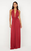 Bec & Bridge Susie Plunge Maxi Dress Cherry