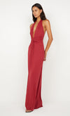 Bec & Bridge Susie Plunge Maxi Dress Cherry