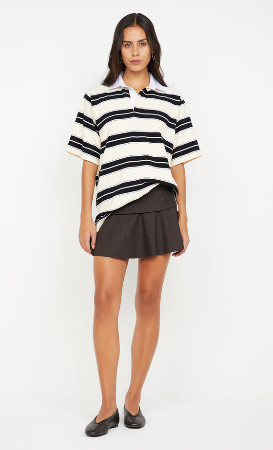 Bec & Bridge Kylo Jersey Tee Ink/Ivory Stripe