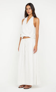  Bec & Bridge Saski Halter Top White/Black Stripe