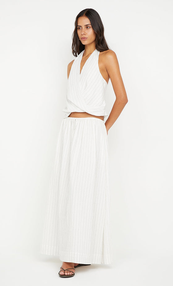 Bec & Bridge Saski Halter Top White/Black Stripe