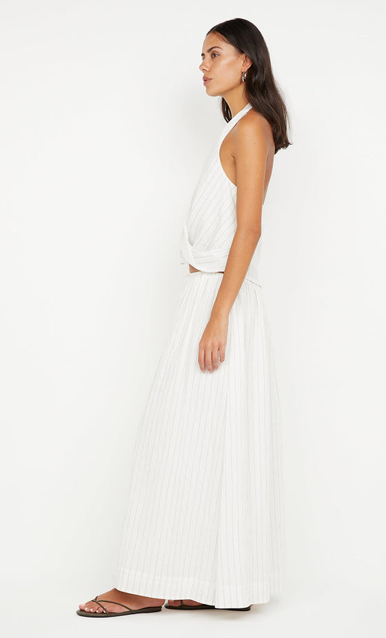 Bec & Bridge Saski Halter Top White/Black Stripe