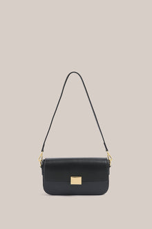  Vestirsi Isla Black Leather Shoulder Bag