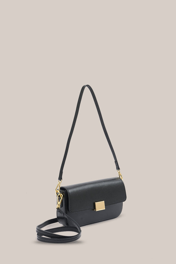 Vestirsi Isla Black Leather Shoulder Bag