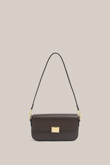 Vestirsi Isla Dark Chocolate Leather Shoulder Bag