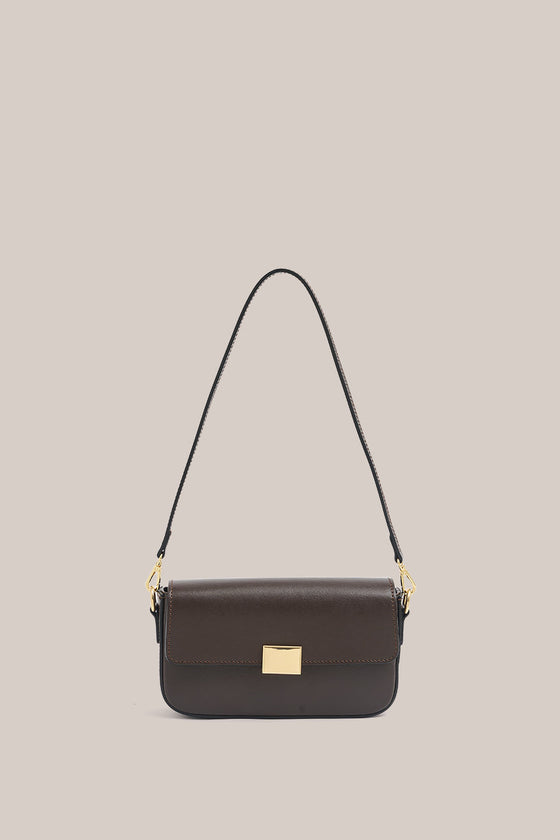 Vestirsi Isla Dark Chocolate Leather Shoulder Bag
