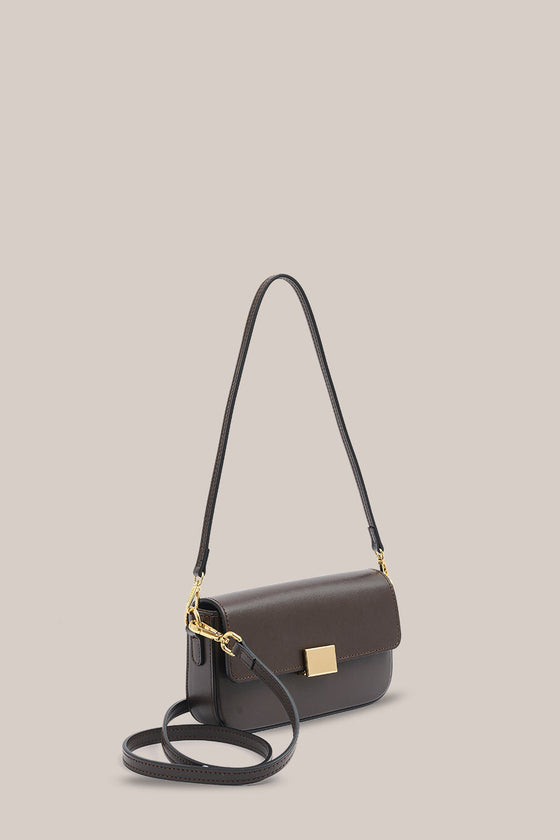Vestirsi Isla Dark Chocolate Leather Shoulder Bag