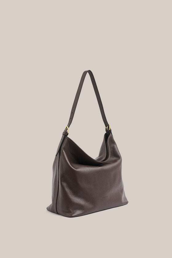 Vestirsi Serena Dark Chocolate Leather Hobo