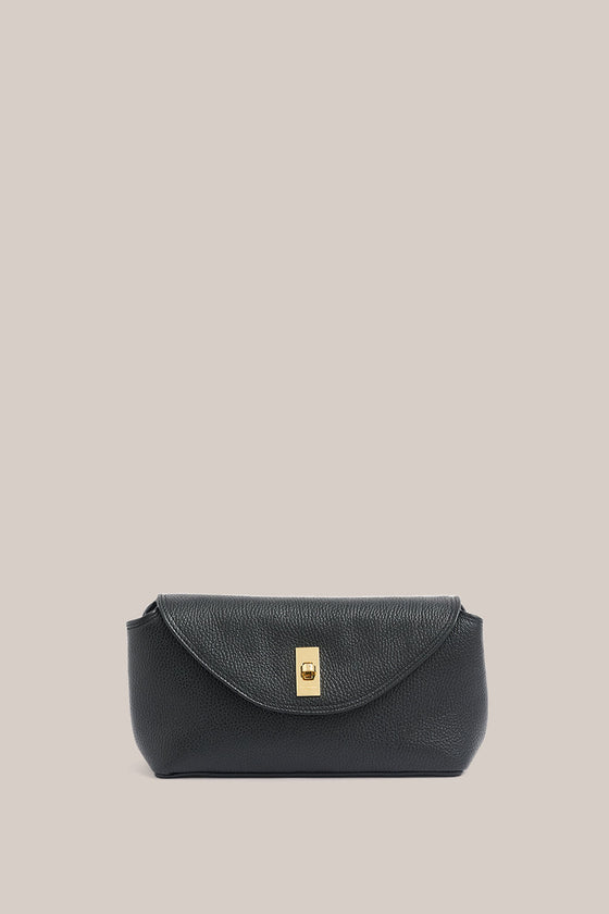 Vestirsi Sloane Black Leather Convertible Clutch