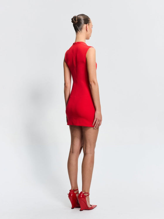 Effie Kats Elara Mini Dress Cherry Red