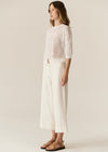 POL Clothing Carsen Crop Denim Pant Ecru