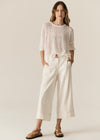 POL Clothing Carsen Crop Denim Pant Ecru