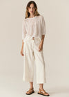 POL Clothing Carsen Crop Denim Pant Ecru