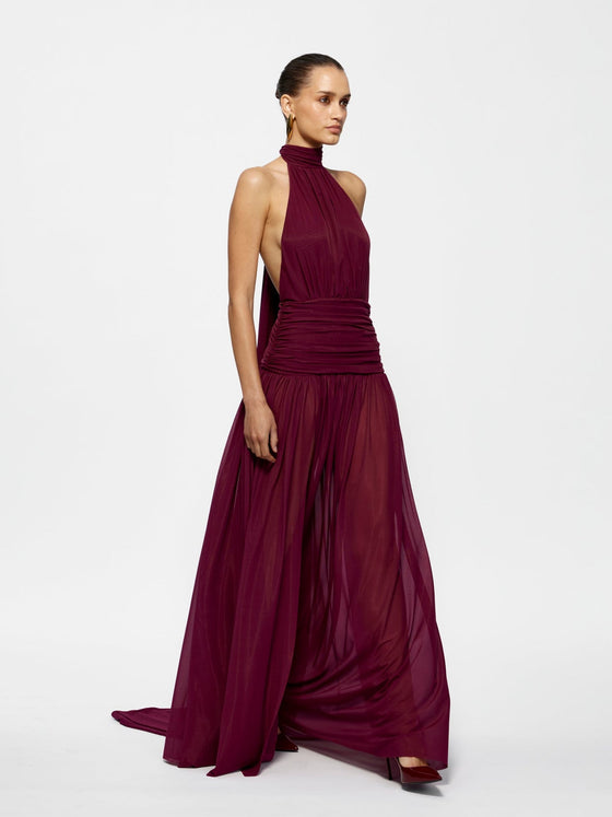 Effie Kats Verity Gown Burgundy
