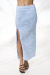 Rue Stiic Nellie Knit Skirt Sky Blue White